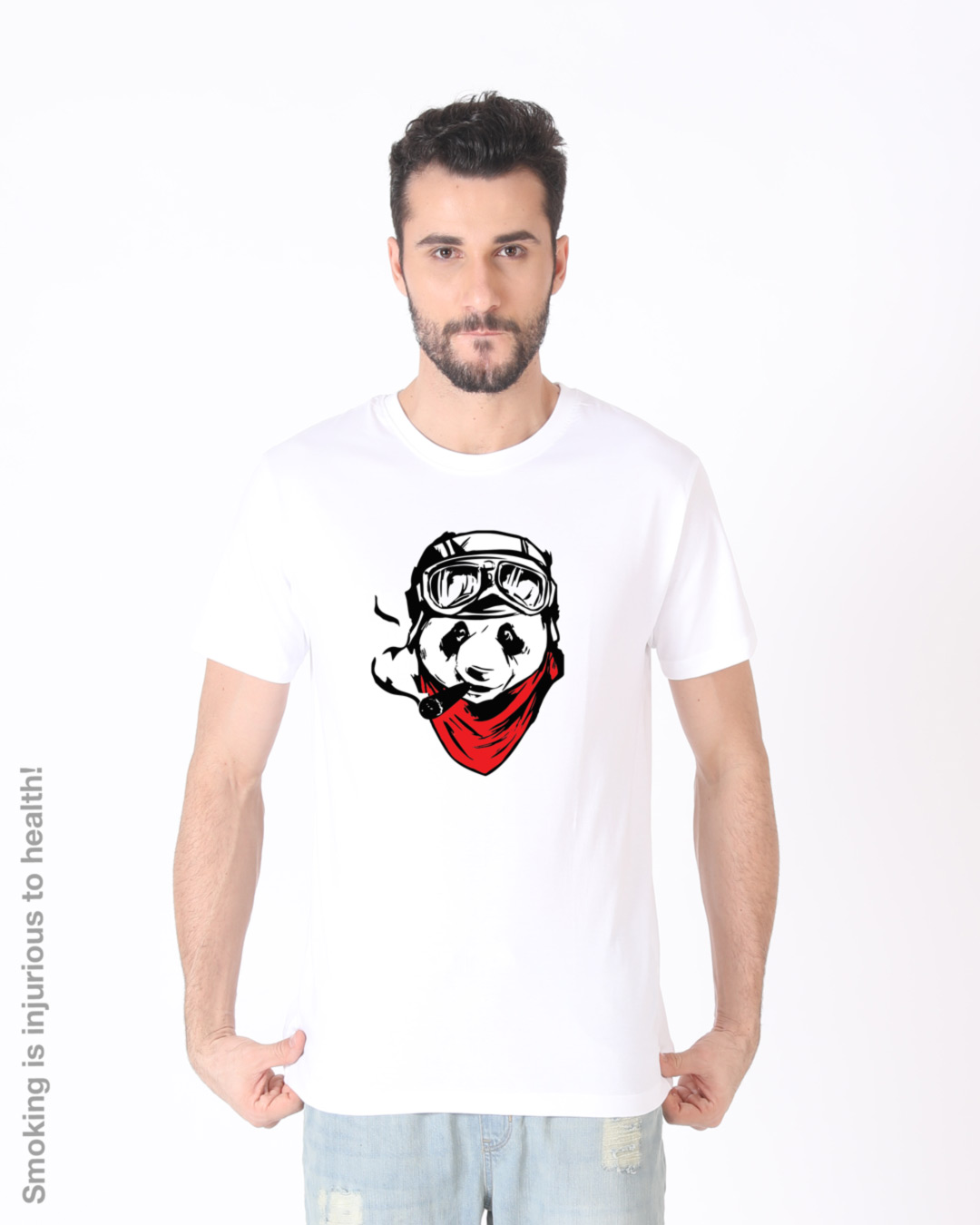 Shop Rider Panda Half Sleeve T-Shirt-Back