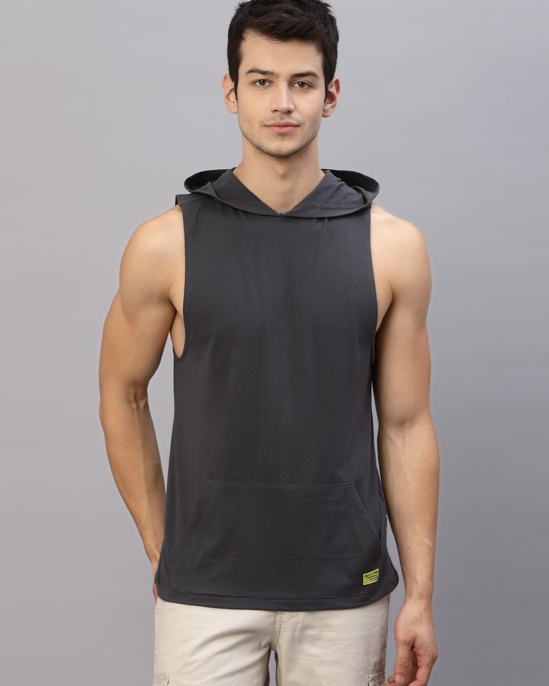 Buy Men's Dark Grey Slim Fit Vest Online at Bewakoof