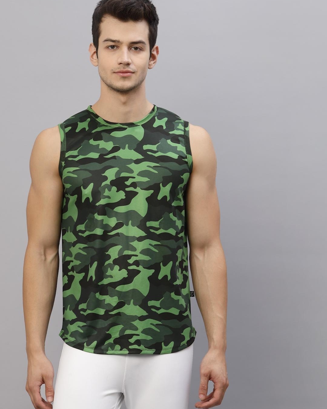 Buy Rigo Men's Green Camouflage Printed Slim Fit Vest Online at Bewakoof