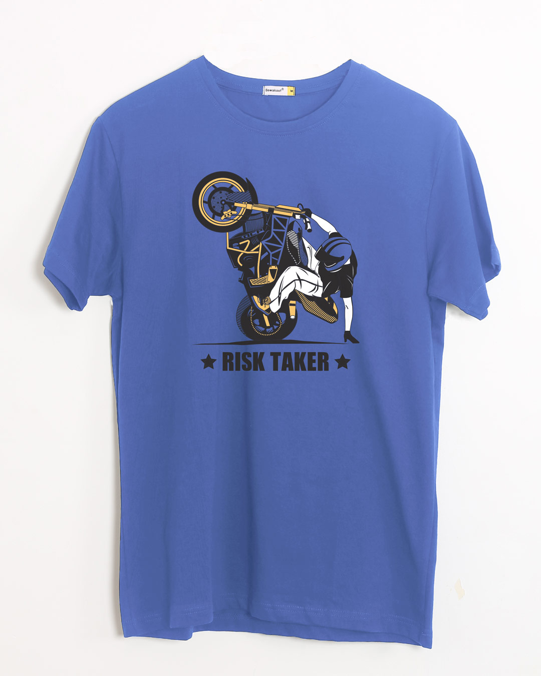 Buy Risk Taker Half Sleeve T-Shirt for Men blue Online at Bewakoof
