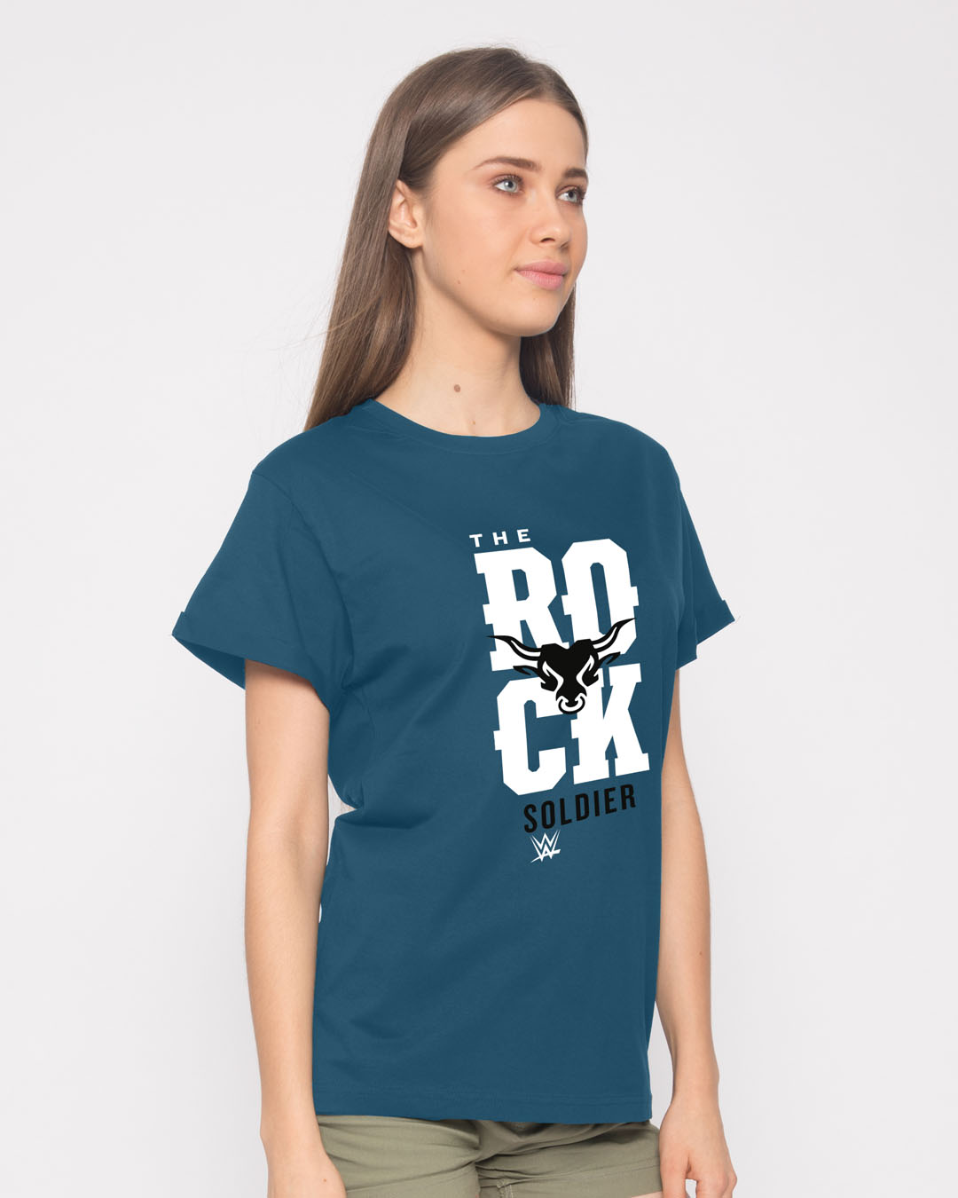 Shop Rock Soldier Boyfriend T-Shirt (WWEL)-Back