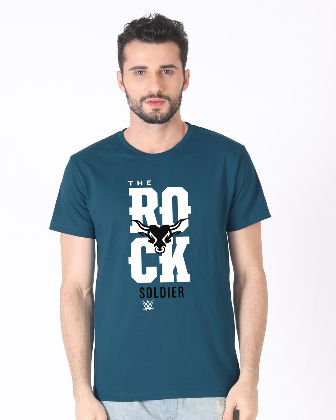 Shop Rock Soldier Half Sleeve T-Shirt (WWEL)-Back