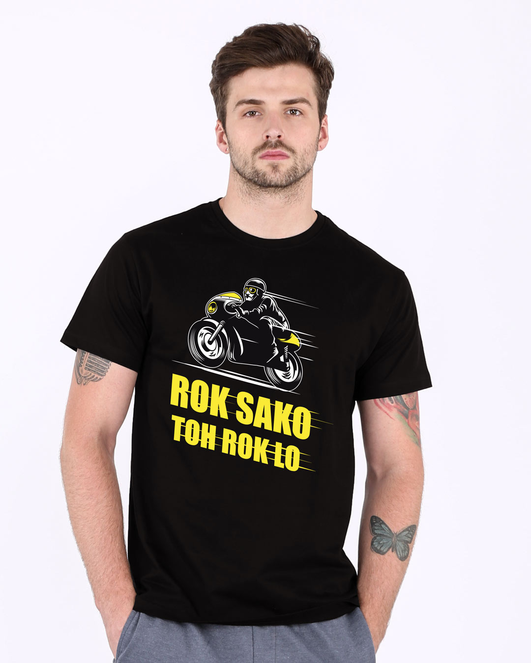 Shop Rok Sako Toh Rok Lo Bike Half Sleeve T-Shirt-Back