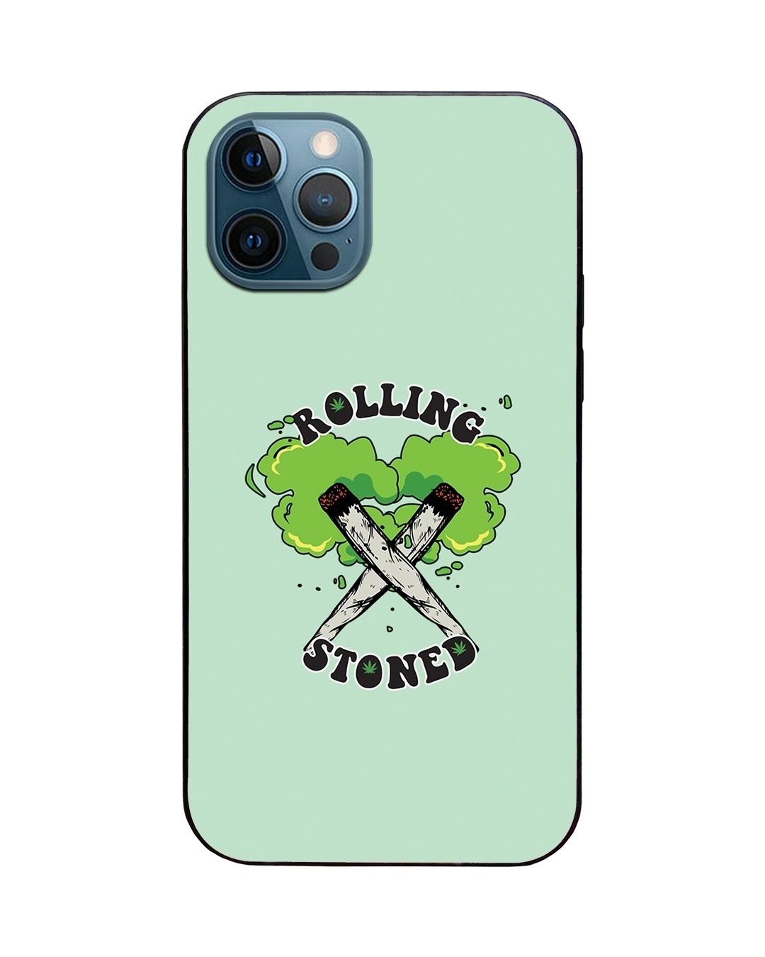 Shop Rolling Stoned LED Cover for iPhone 12 Pro Max-Back
