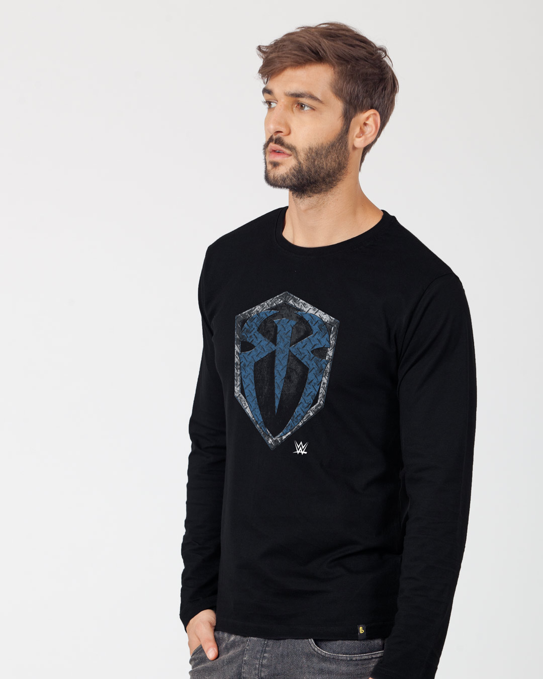 Shop Roman Rigns Shield Full Sleeve T-Shirt (WWEL)-Back