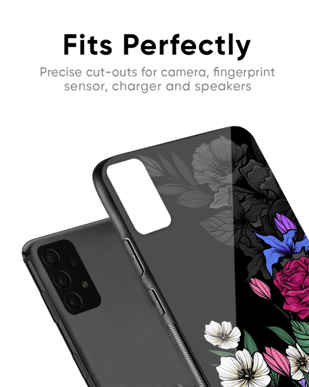 Shop Rose Flower Bunch Art Premium Glass Case for OnePlus Nord 2 5G (Shock Proof, Scratch Resistant)-Back