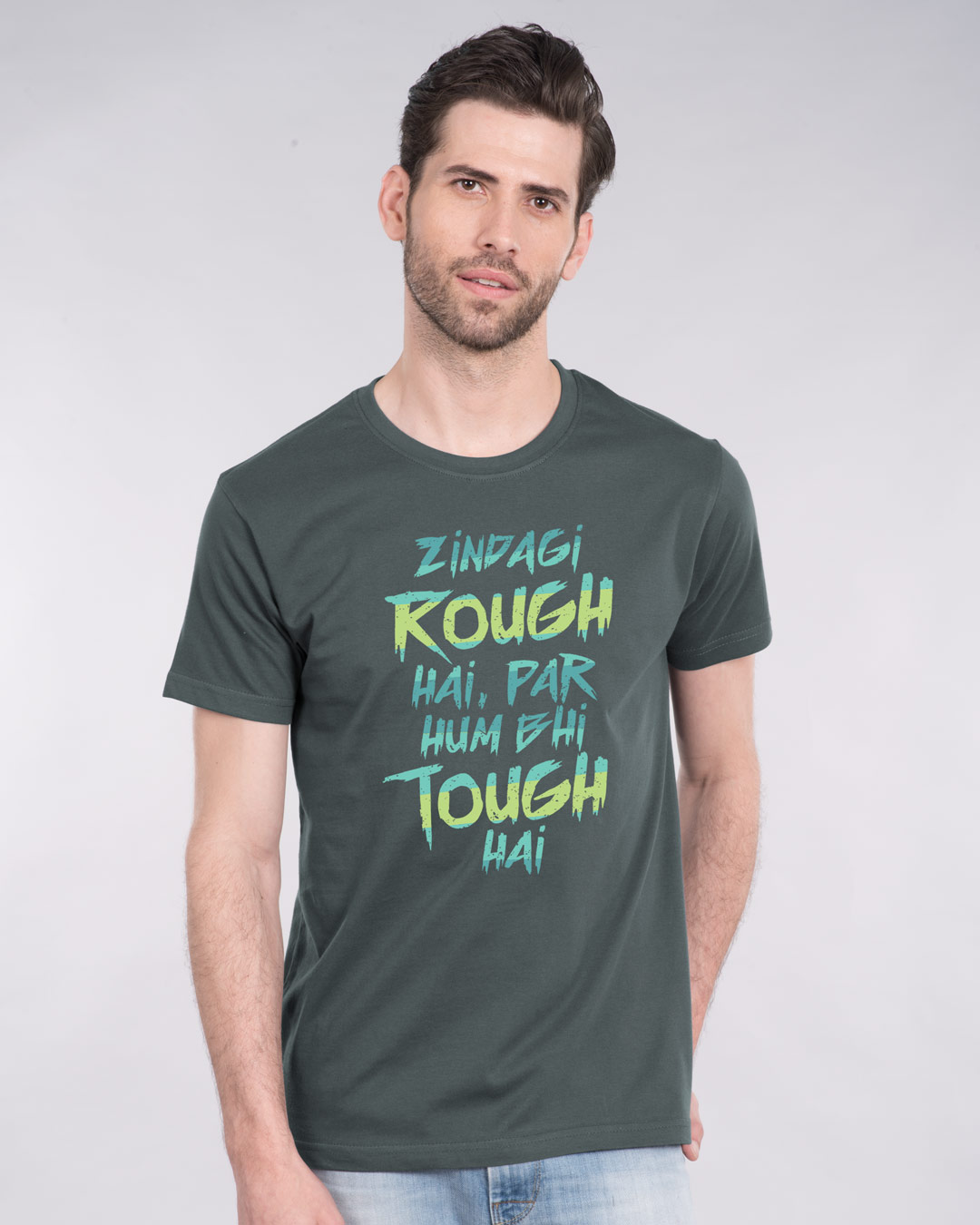 Shop Rough & Tough Half Sleeve T-Shirt-Back