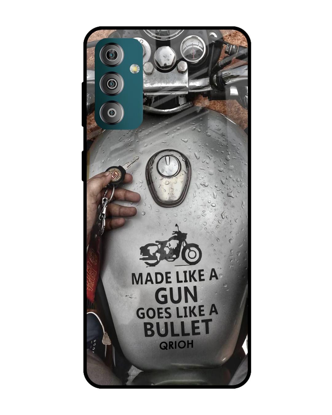 Buy Royal Bike Typography Premium Glass Cover For F23 5g Impact