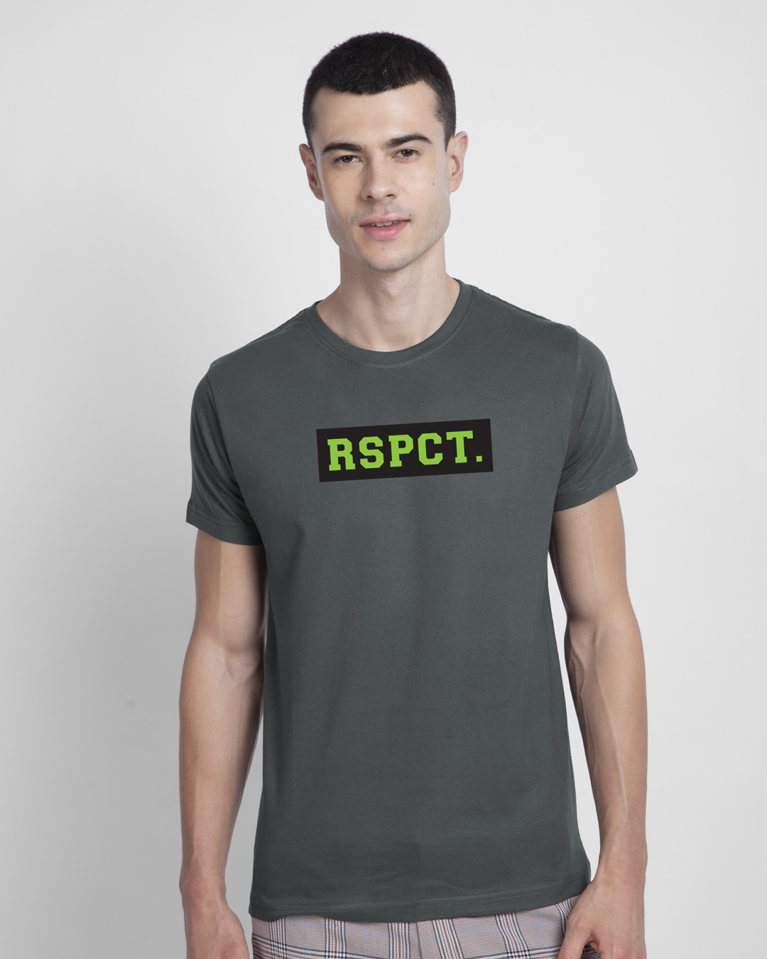 Shop RSPCT Half Sleeve T-Shirt Nimbus Grey-Back