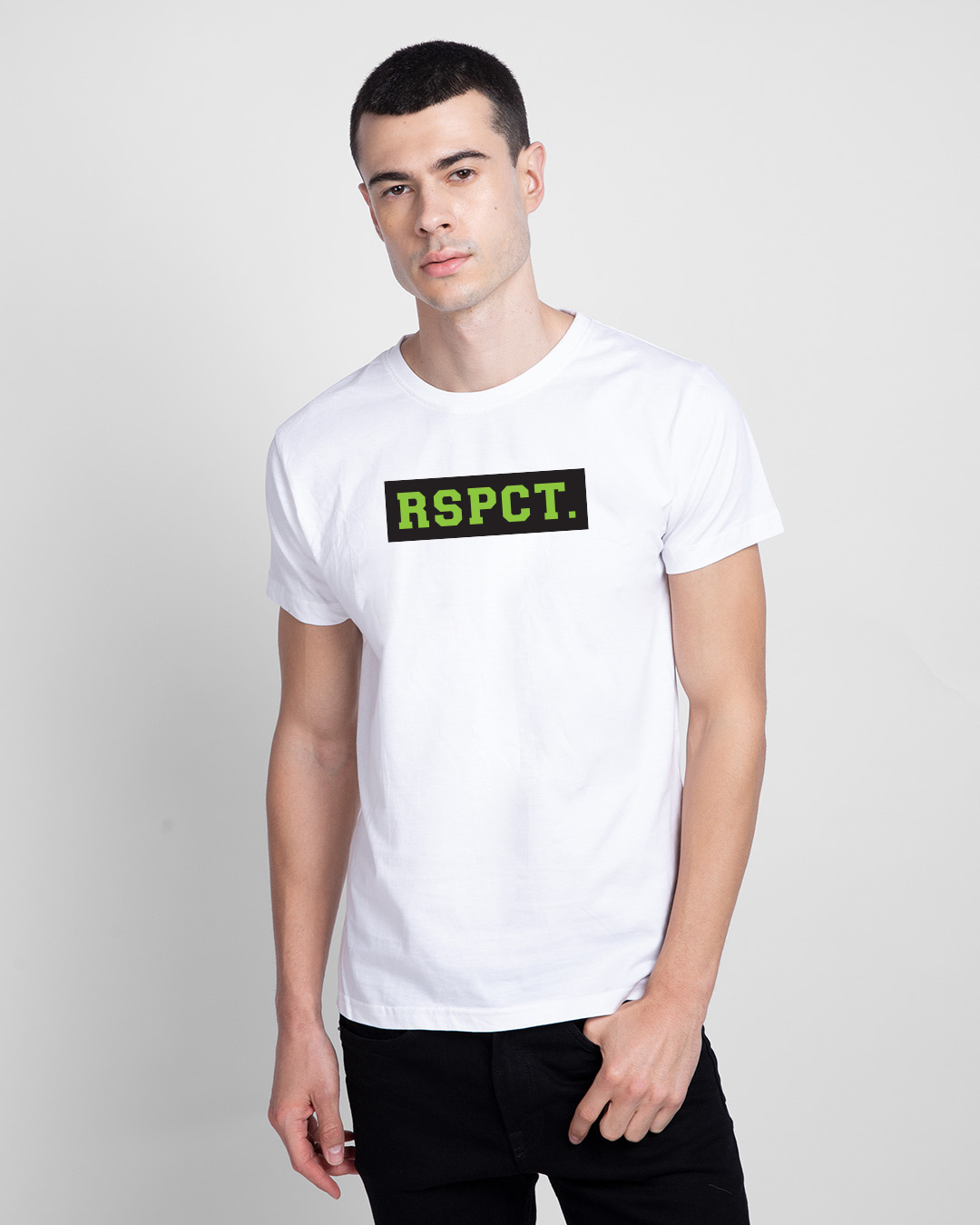 Shop RSPCT Half Sleeve T-Shirt White-Back