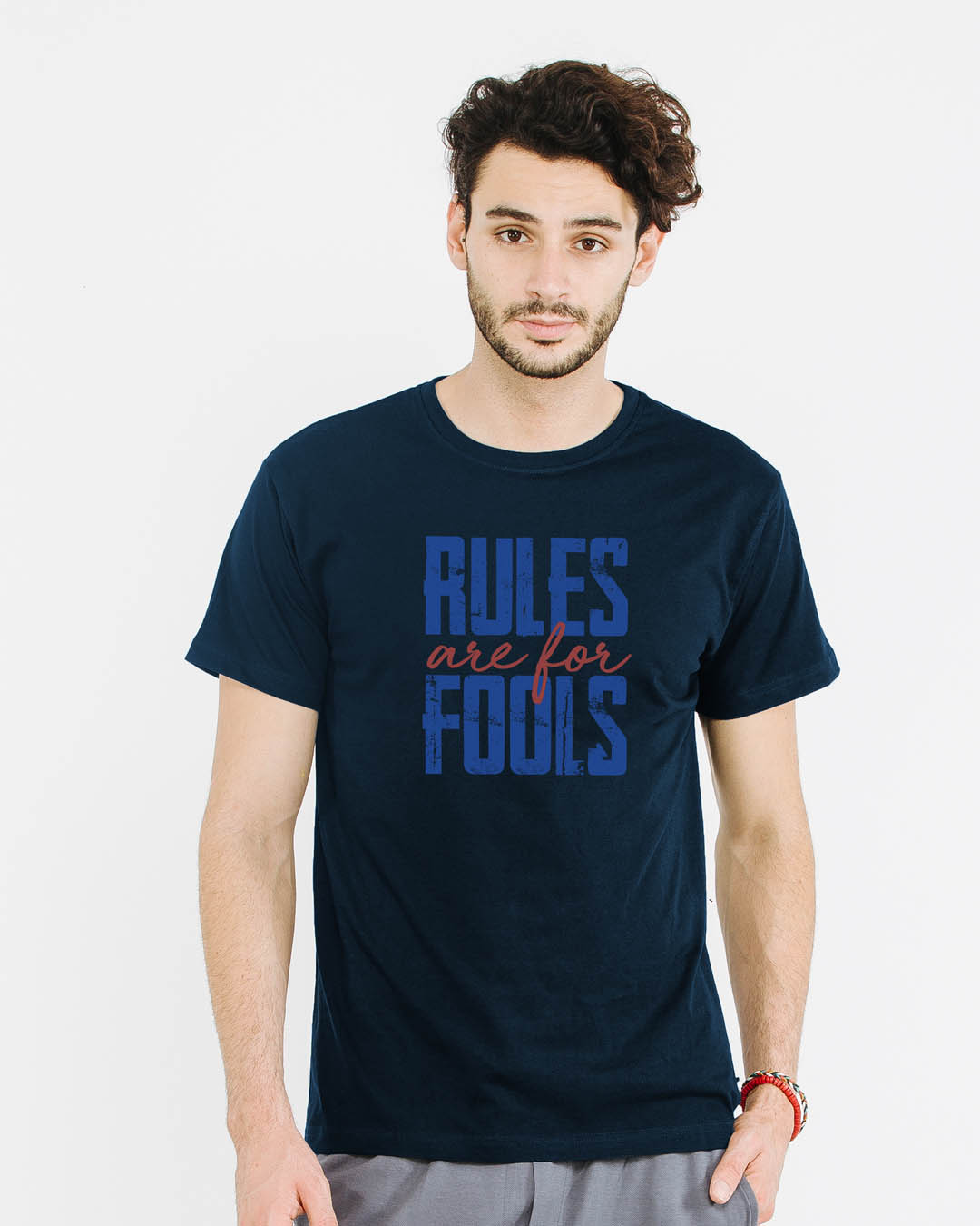 Shop Rules Are For Fools Half Sleeve T-Shirt-Back