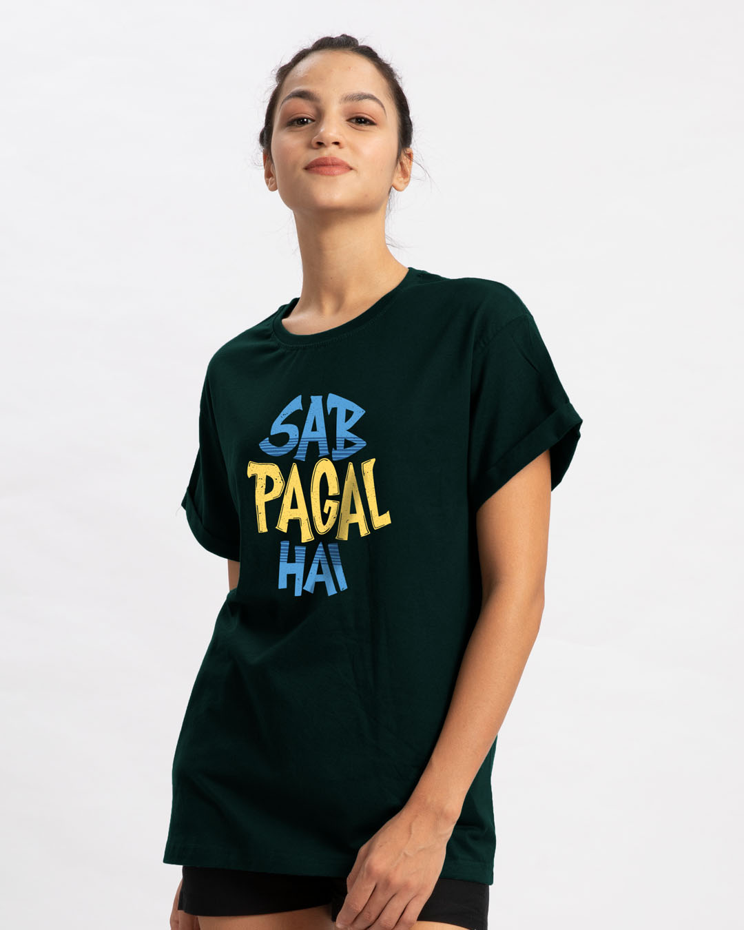 Shop Sab Pagal Hai Boyfriend T-Shirt-Back