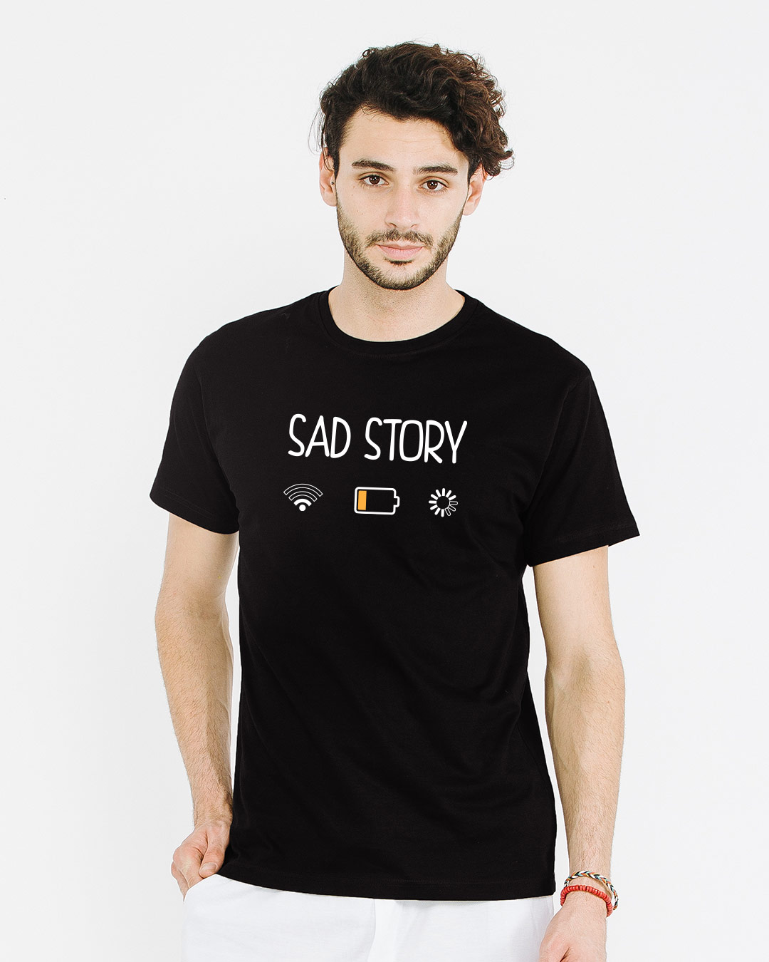Shop Sad Story Half Sleeve T-Shirt-Back