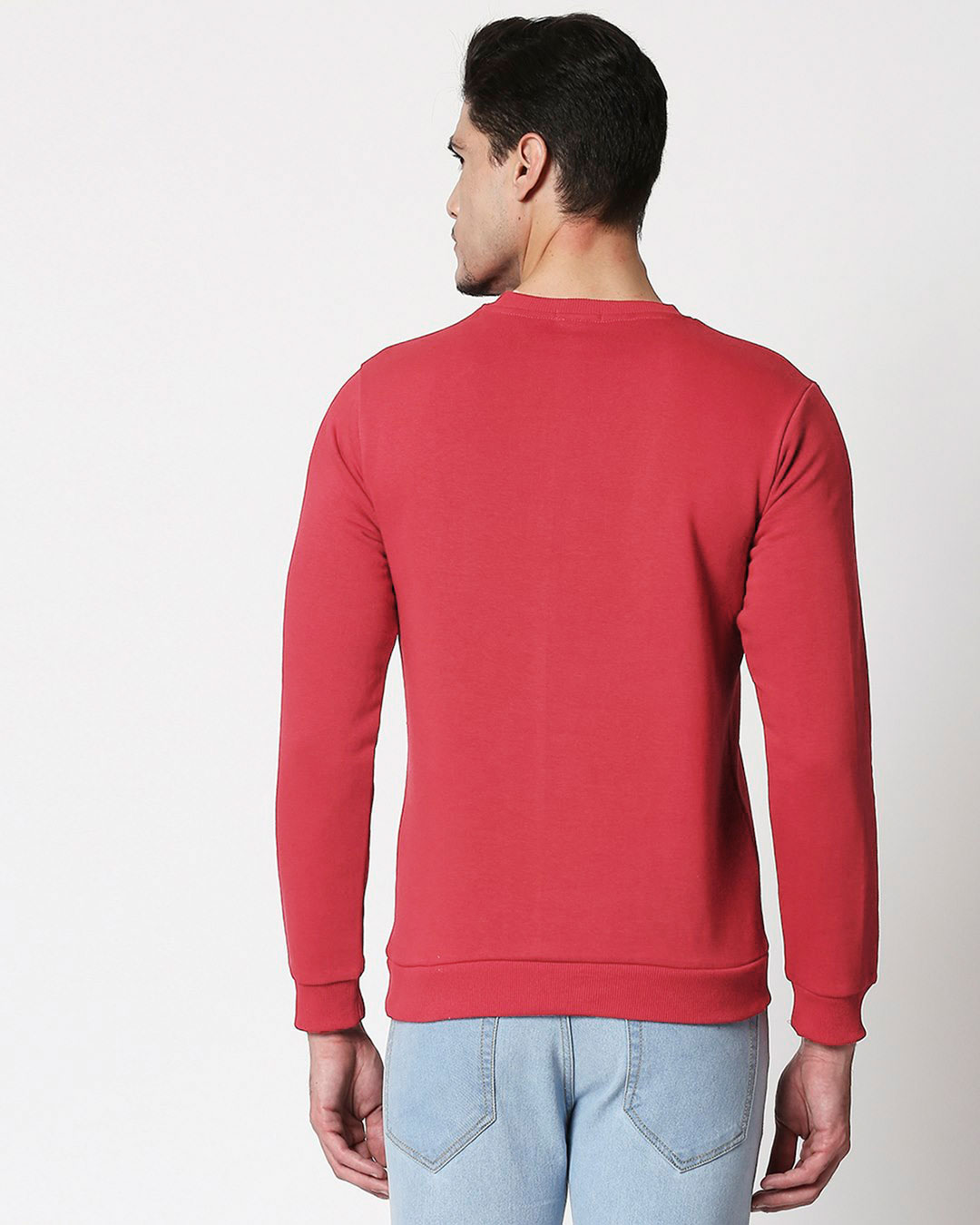 Shop Sadda Pain Fleece Sweatshirt Red Melange-Back
