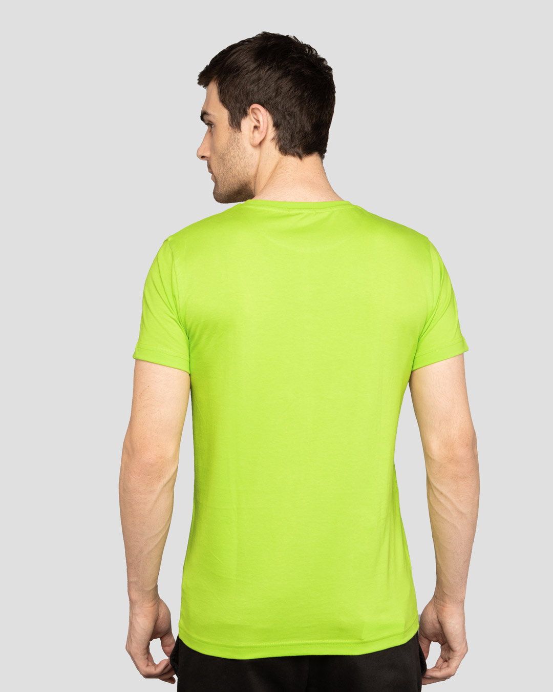 Shop Sadda Pain Half Sleeve T-Shirt Neon Green -Back