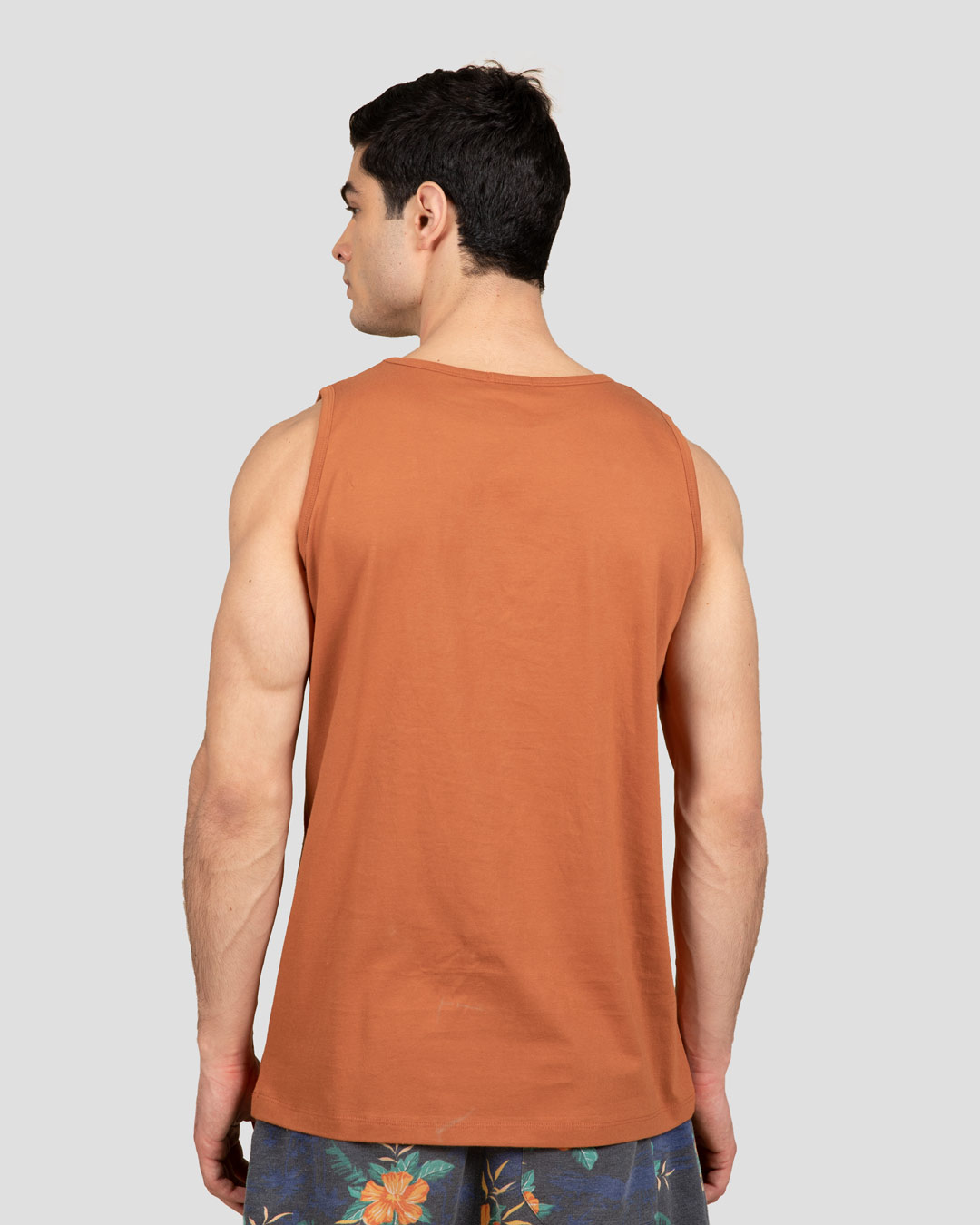 Shop Sadda Pain Round Neck Vest Vintage Orange-Back