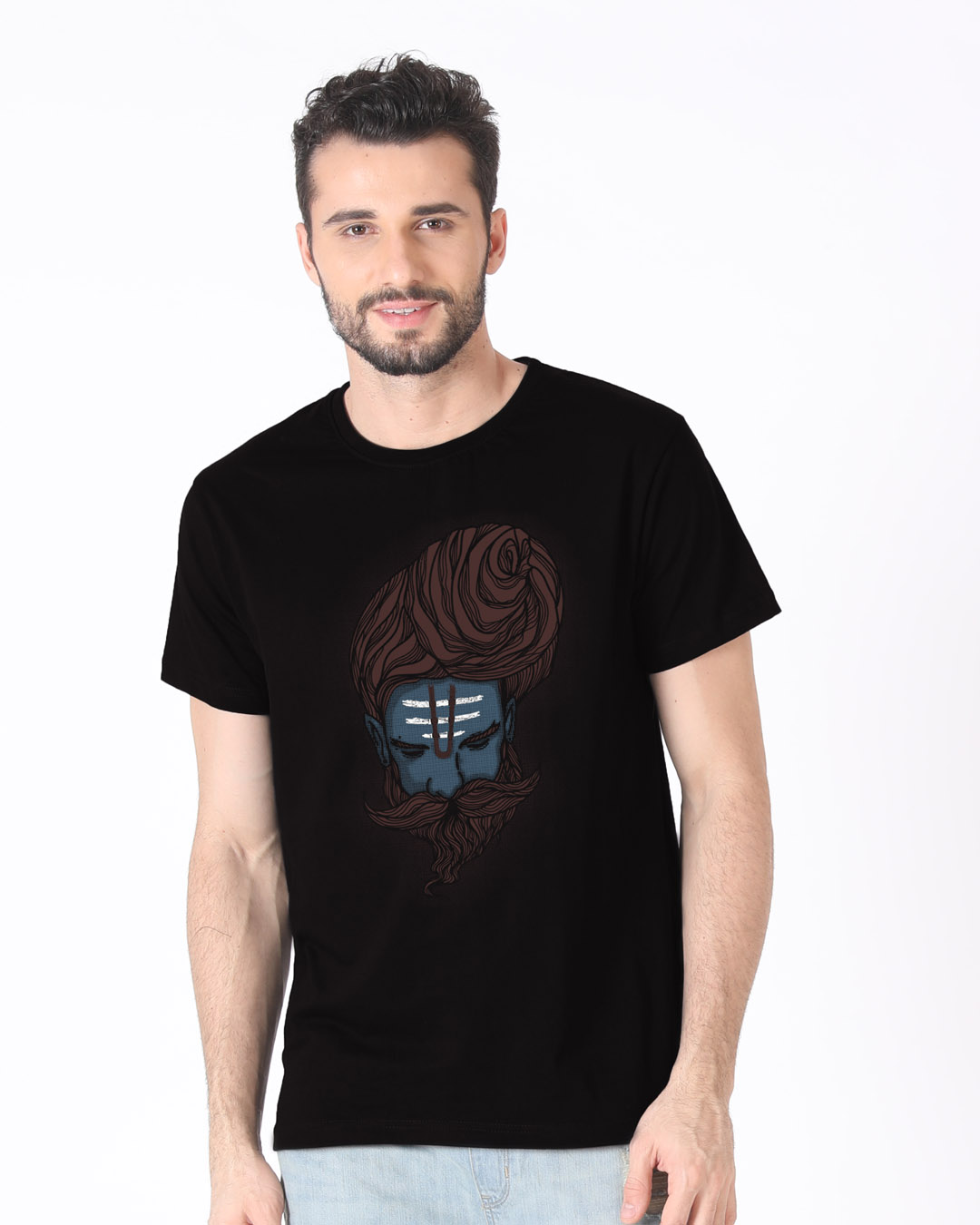 Shop Sadhu Baba Half Sleeve T-Shirt-Back