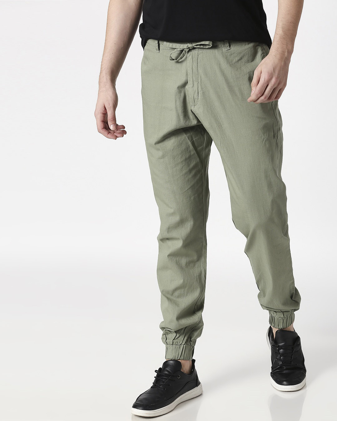 Buy Sage Green Cotton Jogger Pants for Men green Online at Bewakoof