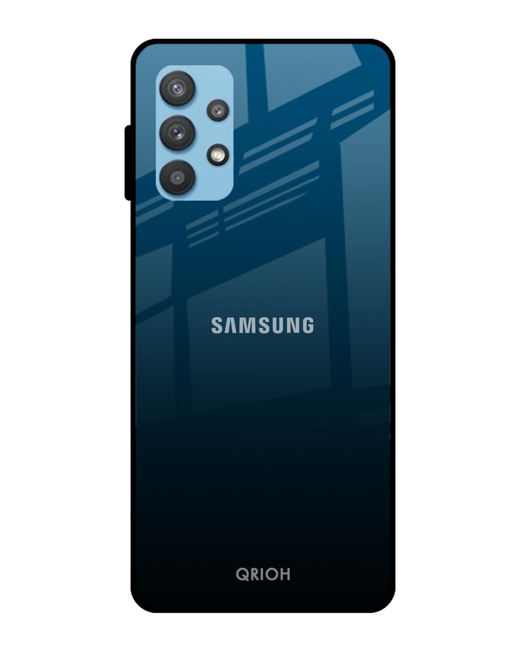 Shop Sailor Blue Premium Glass Cover For  A52s 5G(Impact Resistant, Matte Finish)-Back