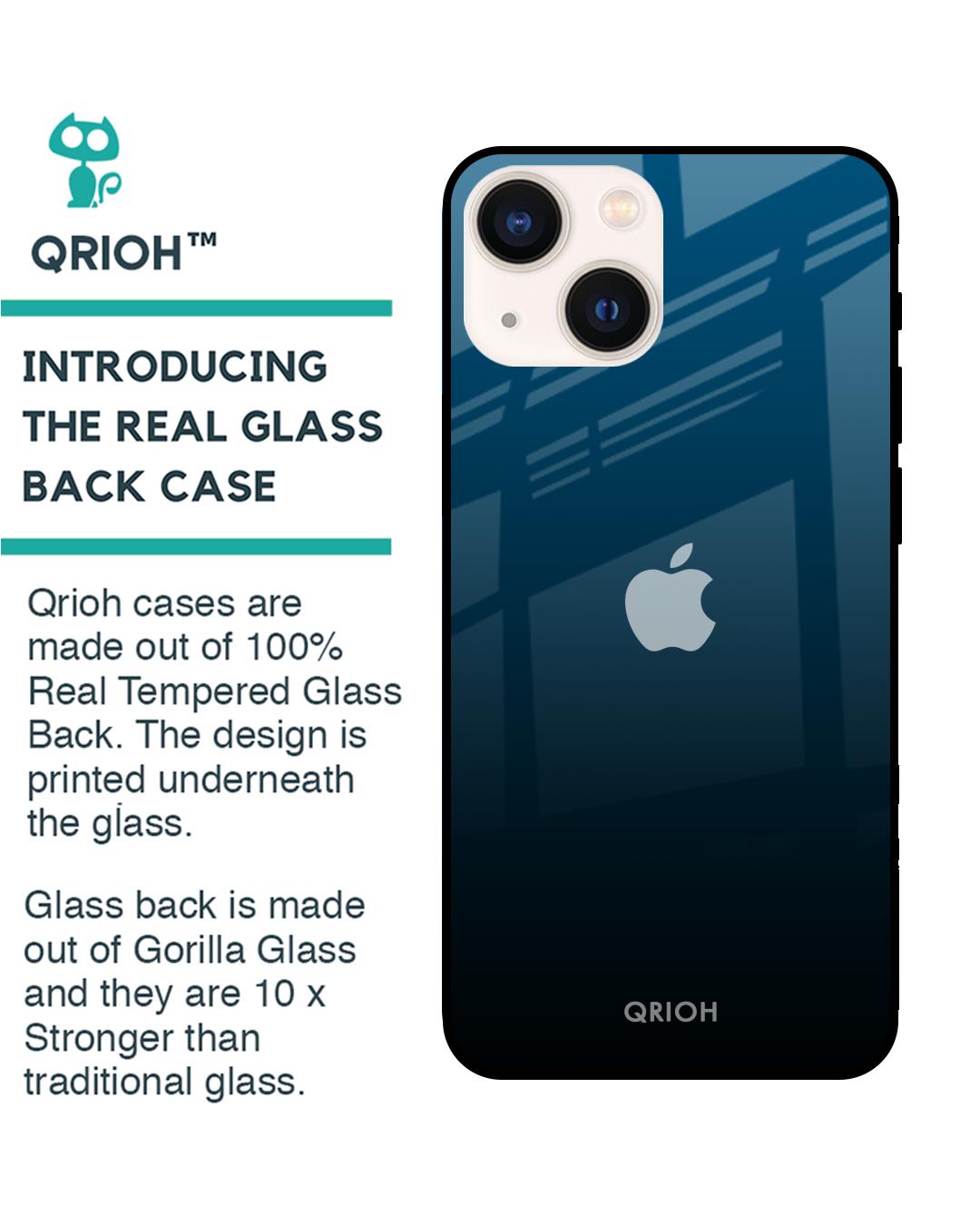 Shop Sailor Blue Premium Glass Cover for Apple iPhone 14 Plus (Shock Proof, Scratch Resistant)-Back