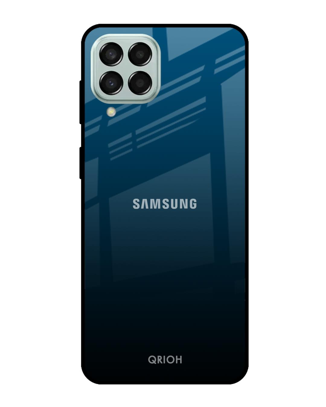 Shop Sailor Blue Premium Glass Cover For  M33 5G(Impact Resistant, Matte Finish)-Back