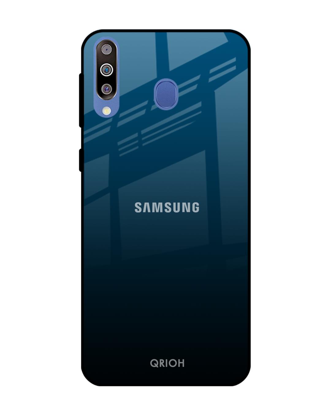 Shop Sailor Blue Premium Glass Cover For Samsung Galaxy M40(Impact Resistant, Matte Finish)-Back