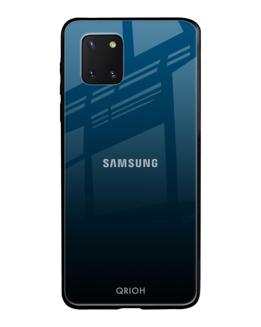 Shop Sailor Blue Premium Glass Cover For Samsung Galaxy Note 10 lite(Impact Resistant, Matte Finish)-Back