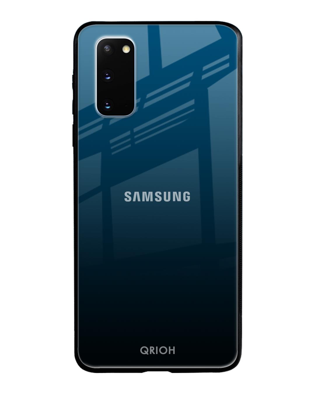 Shop Sailor Blue Premium Glass Cover For Samsung Galaxy S20(Impact Resistant, Matte Finish)-Back