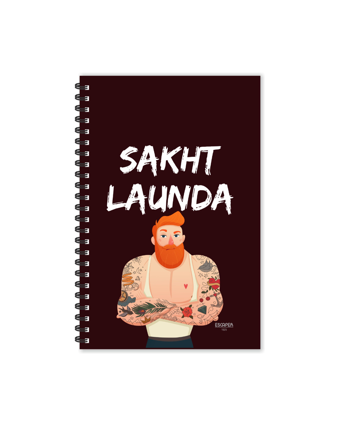 Shop Sakht Launda Designer Notebook (Soft Cover, A5 Size, 160 Pages, Ruled Pages)-Back