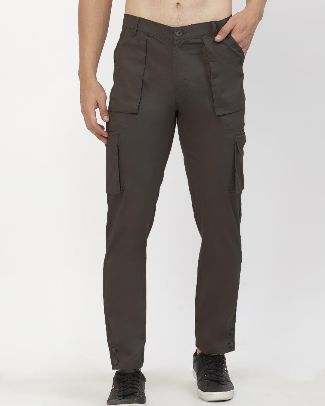Buy Men's Brown Cargo Trousers Online at Bewakoof