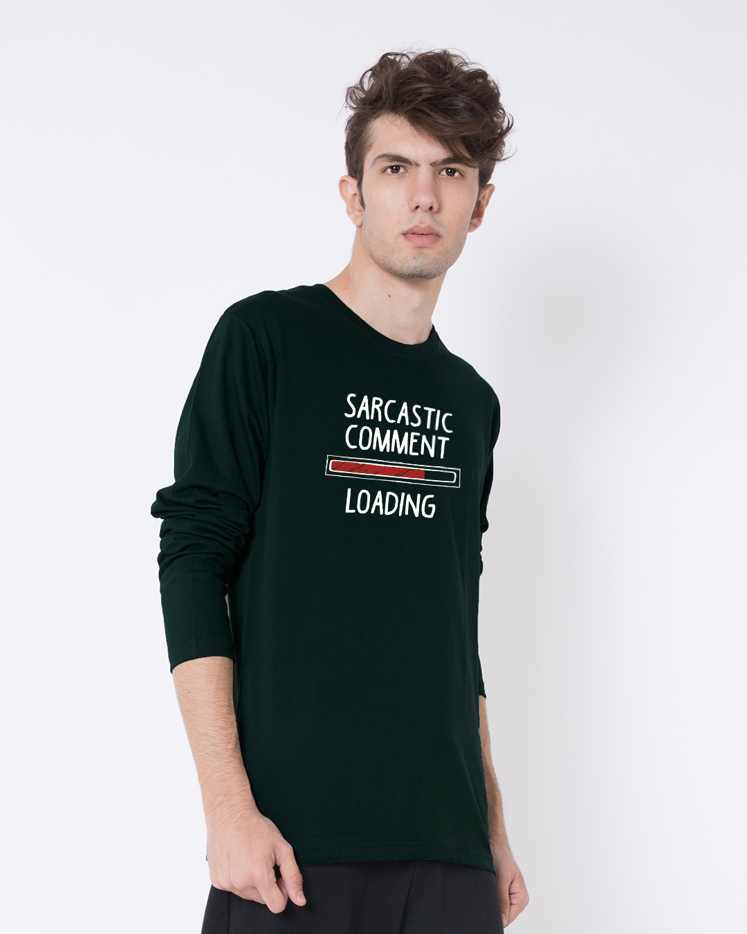 Shop Sarcastic Comment Loading Full Sleeve T-Shirt-Back
