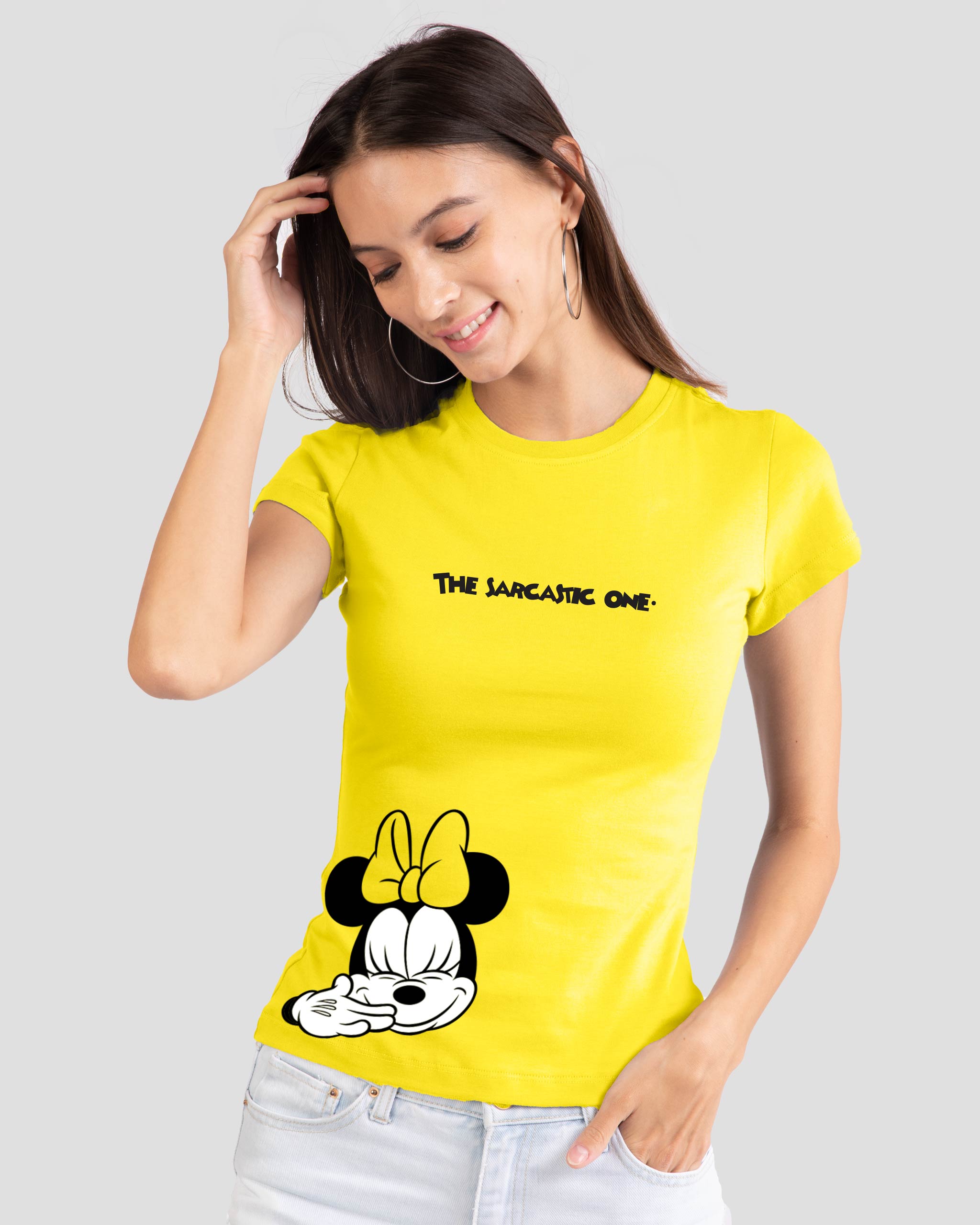 Shop Sarcastic One Half Sleeve Women's T-shirt (DL)-Back