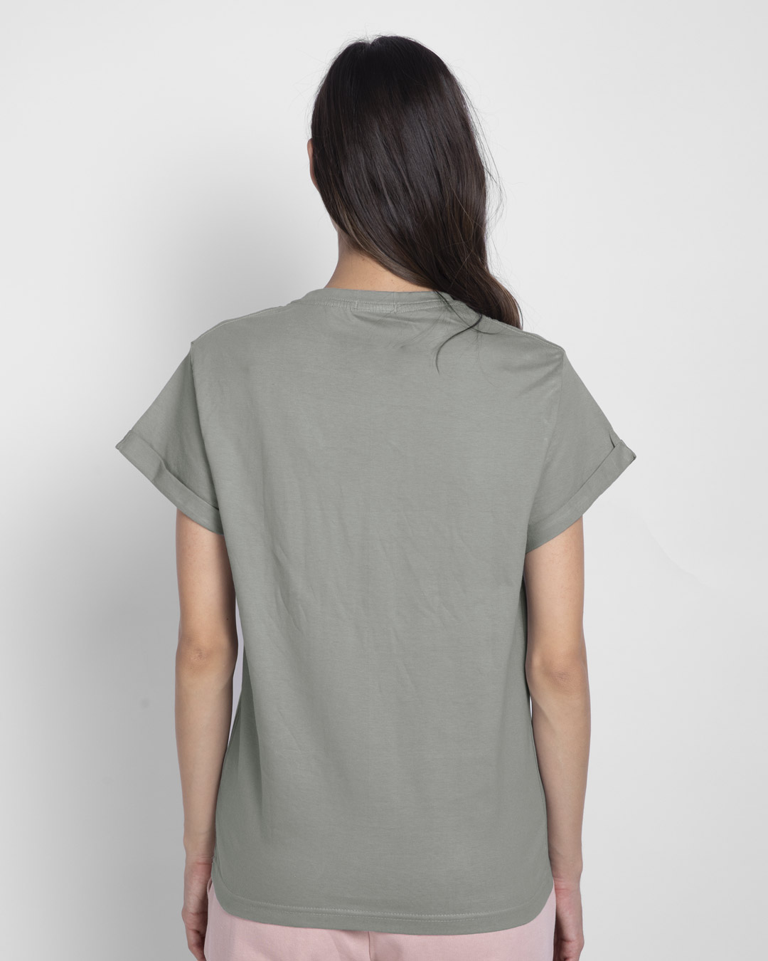 Shop Sassy Cat Boyfriend T-Shirt (DL) Meteor Grey-Back