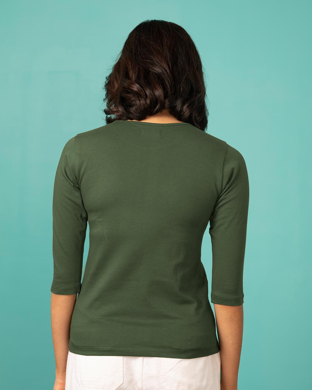 Shop Sassy Typo Round Neck 3/4th Sleeve T-Shirt-Back