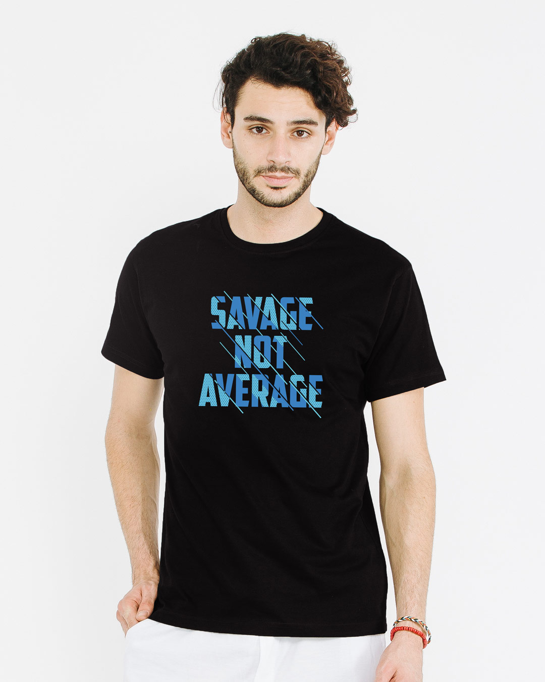Shop Savage Not Average Half Sleeve T-Shirt-Back