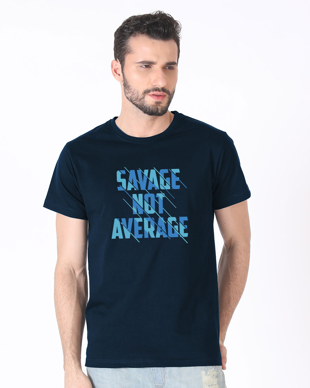 Shop Savage Not Average Half Sleeve T-Shirt-Back
