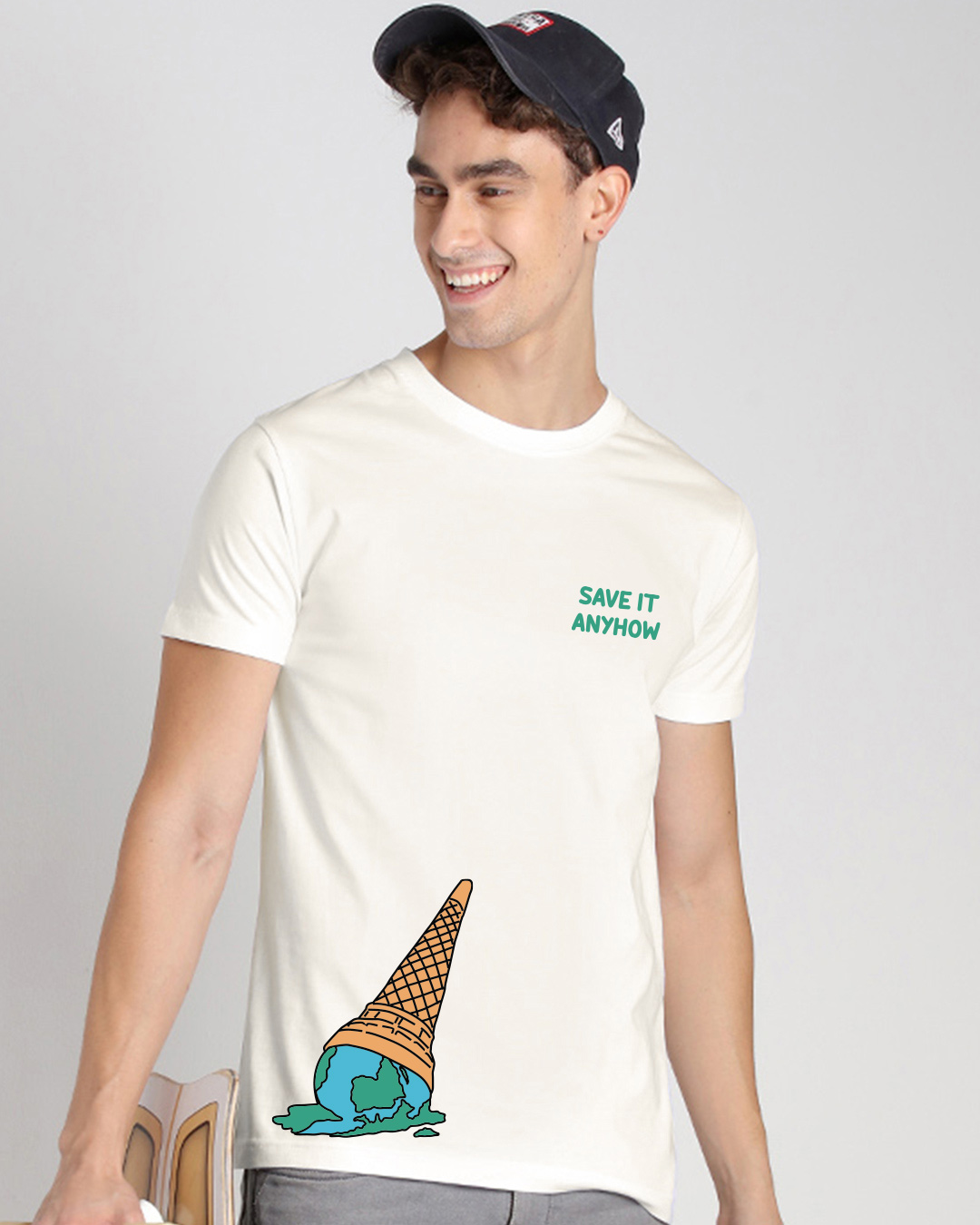 Shop Save It Half Men's Half Sleeve Printed T-shirt-Back