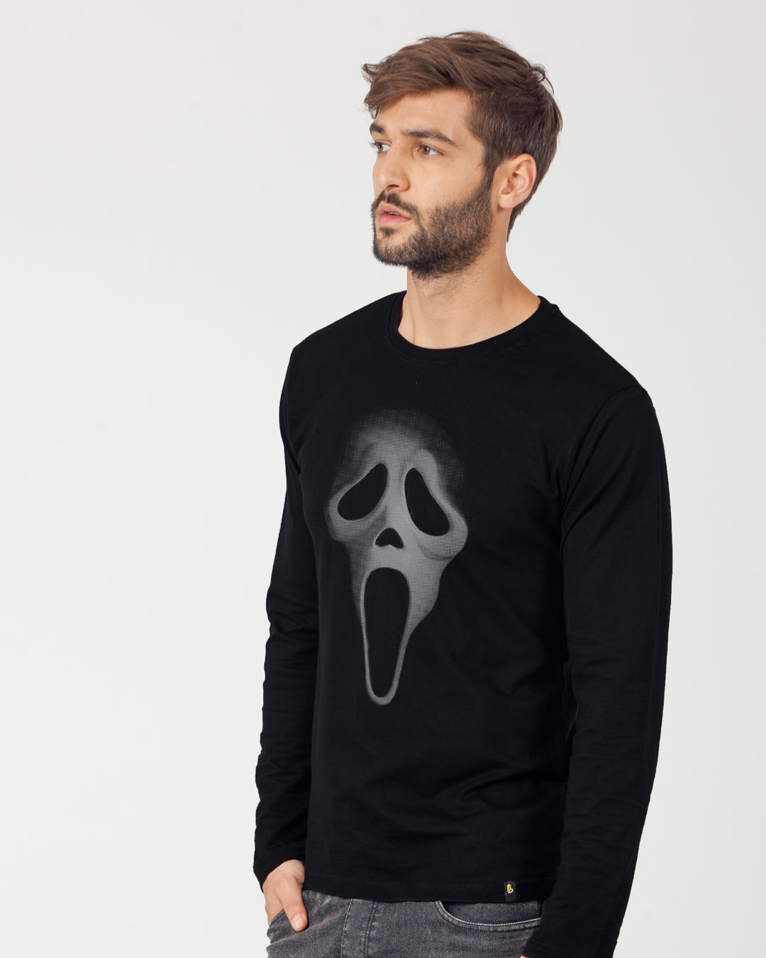 Shop Scream Mask Full Sleeve T-Shirt-Back