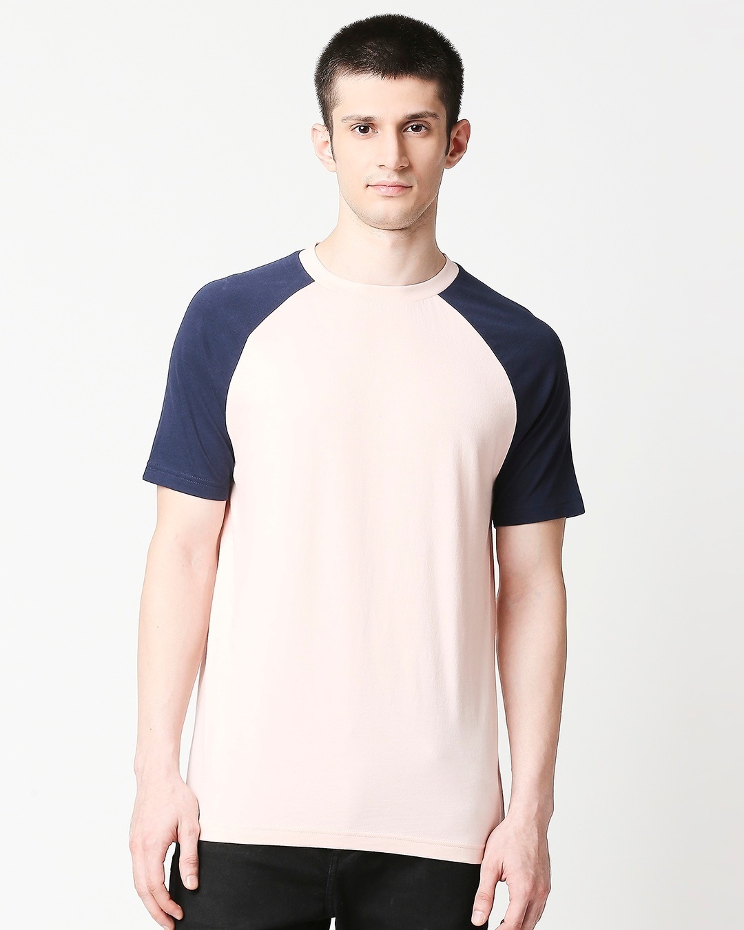 Shop Seashell Pink Raglan Half Sleeves T-Shirt-Back