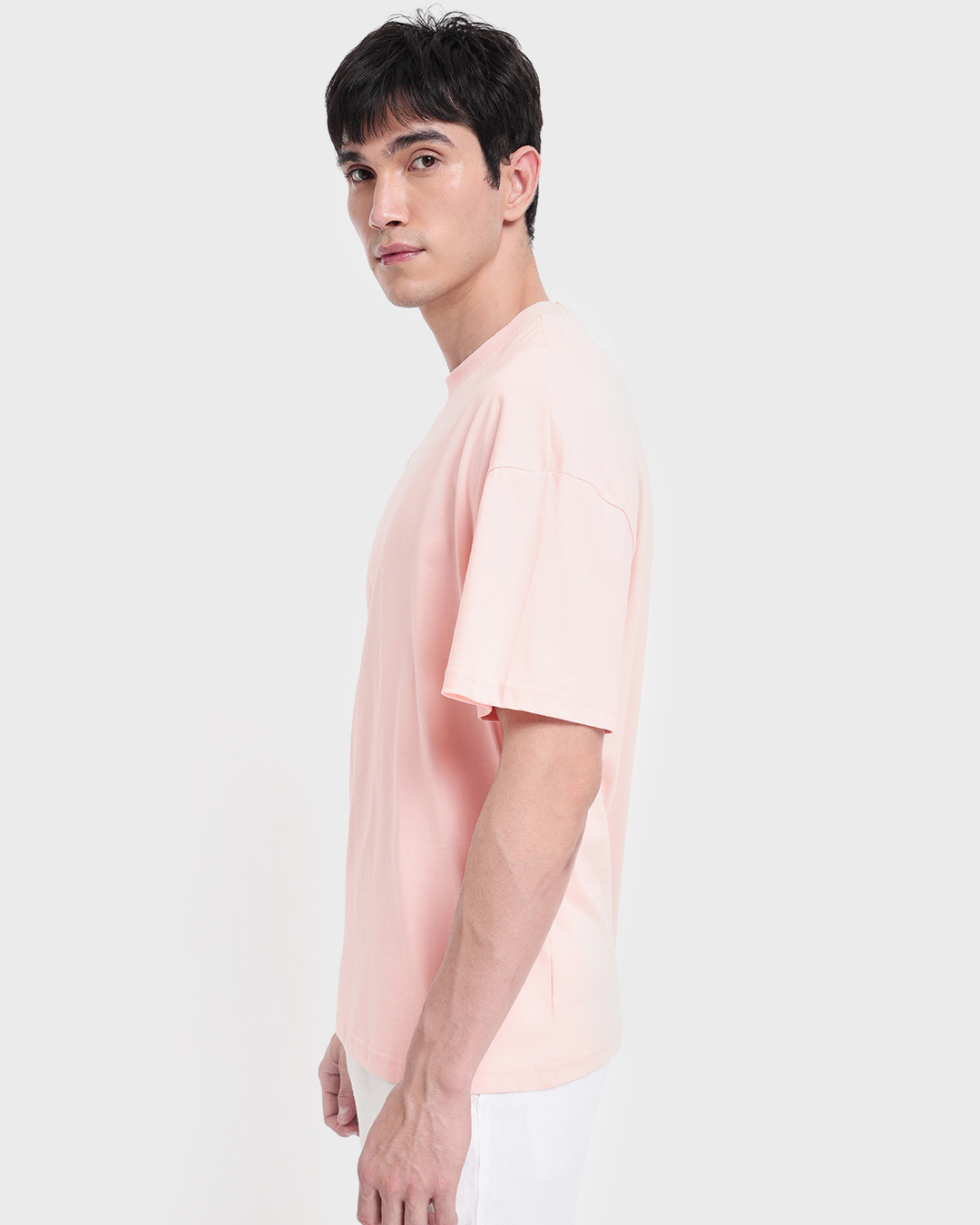 Shop Unisex Pink Streetwear T-shirt-Back