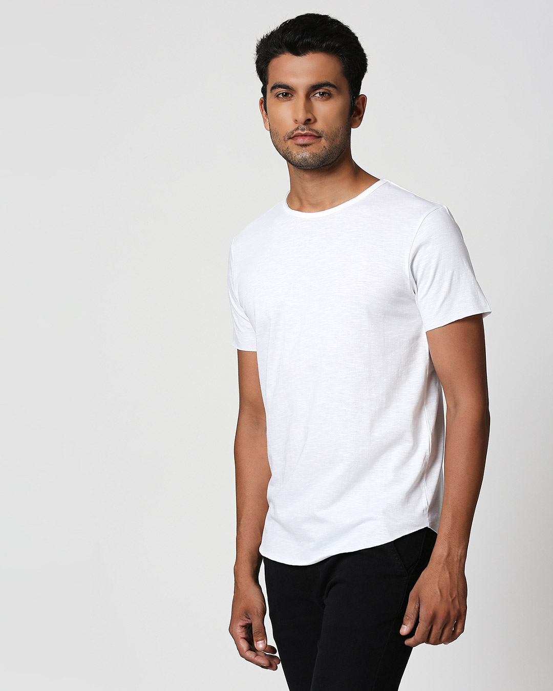 Shop Seashell White Raw Edge Halfsleeve T-Shirt-Back
