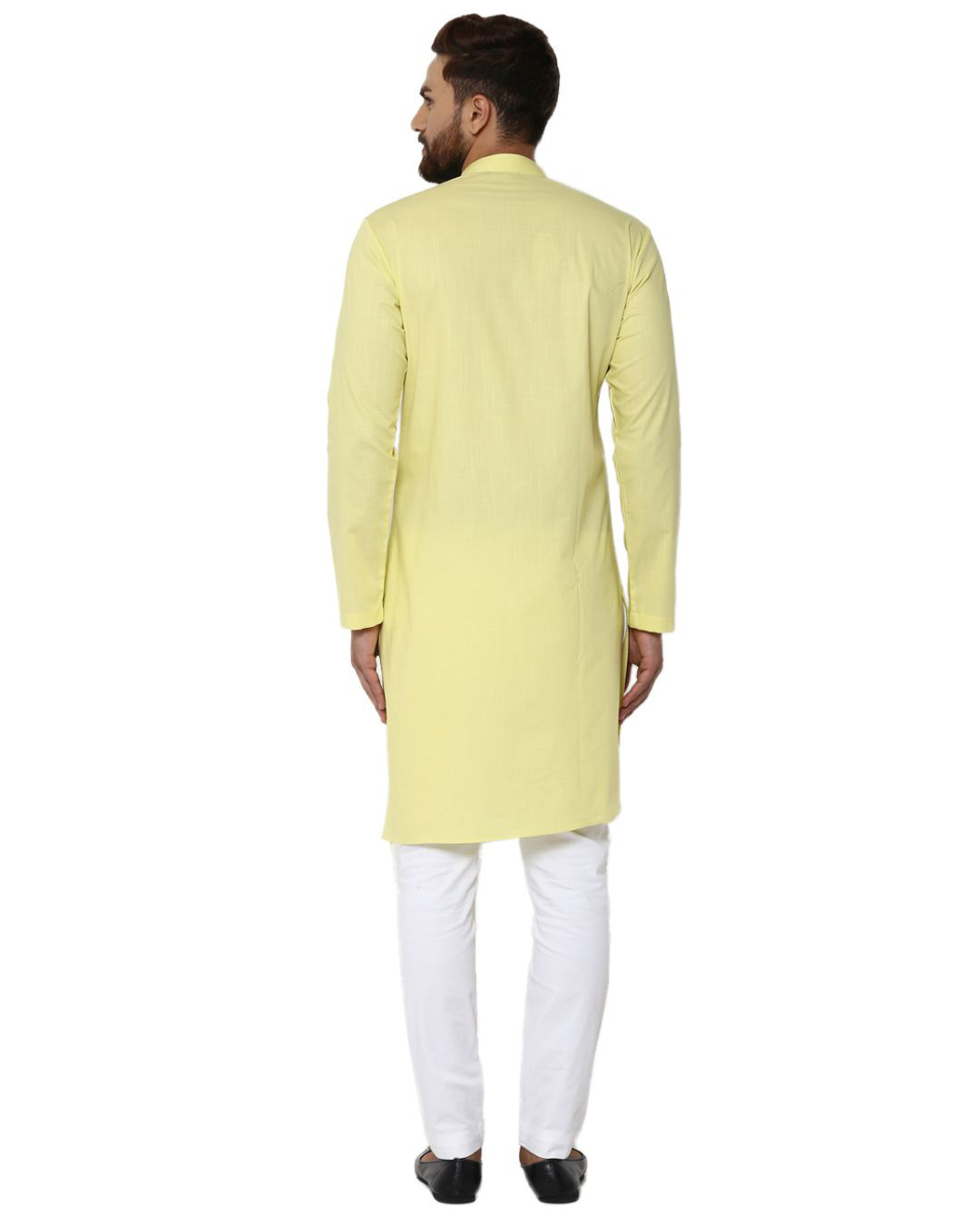 Shop Yellow Kurta-Back