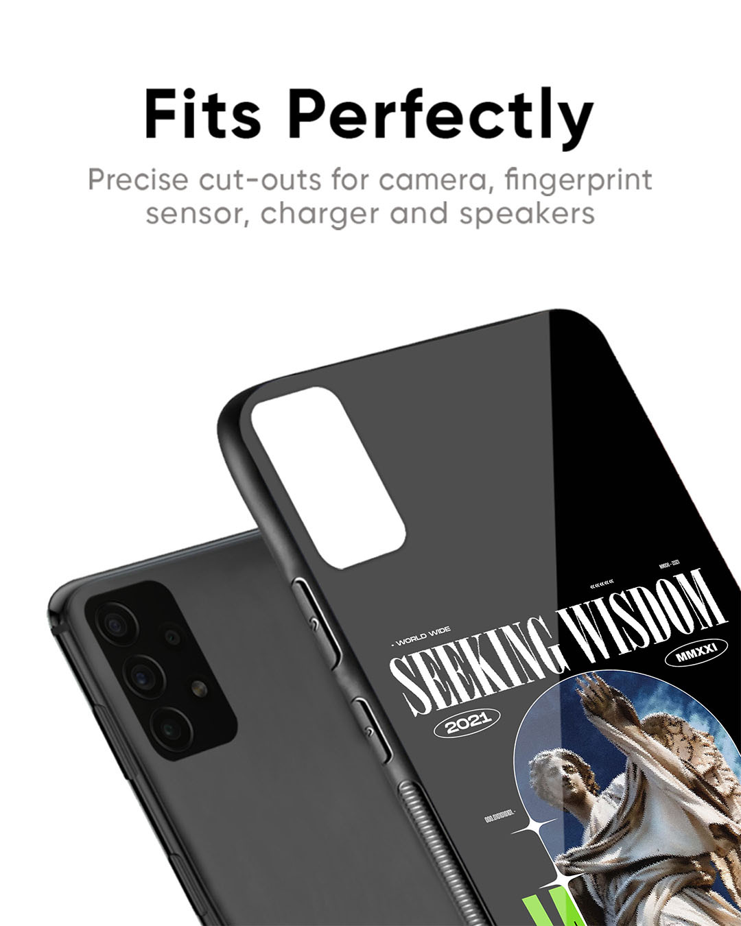 Shop Seeking Wisdom Premium Glass Case for OnePlus Nord CE4 5G(Shock Proof, Scratch Resistant)-Back