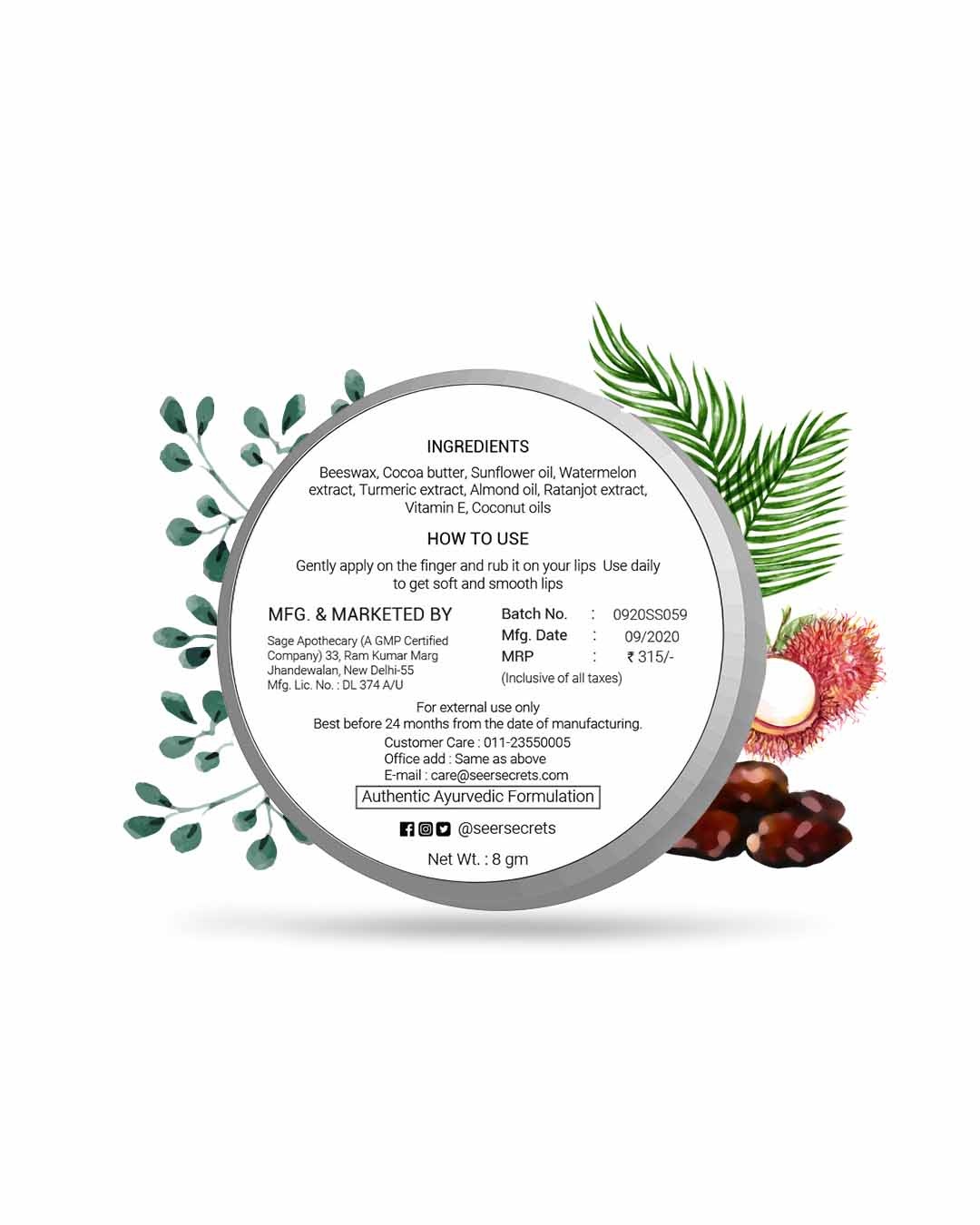 Shop Rambutan, Dates & Liquorice Lip Scrub 8 gm-Back