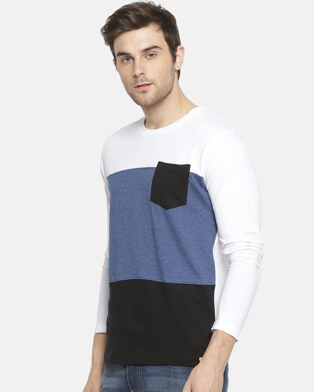 Shop Self Design Men's Round Neck White T-Shirt-Back