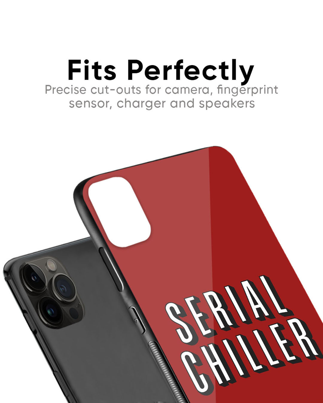 Shop Serial Chiller Premium Glass Case for Apple iPhone 15 (Shock Proof, Scratch Resistant)-Back