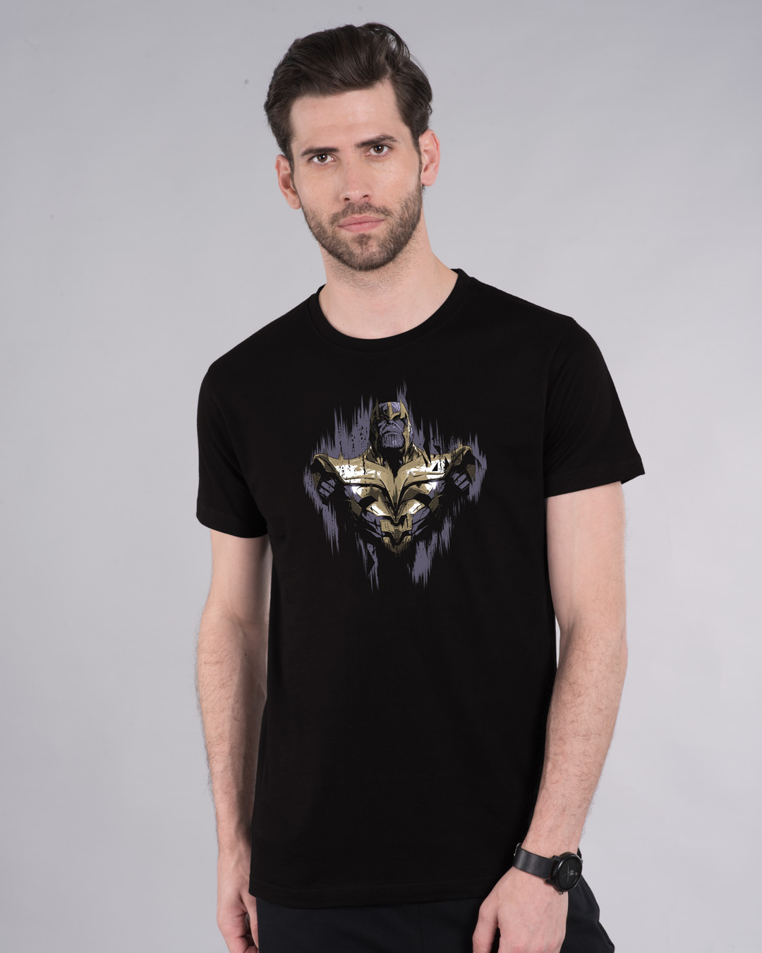 Shop Serious Thanos Half Sleeve T-Shirt (AVEGL)-Back