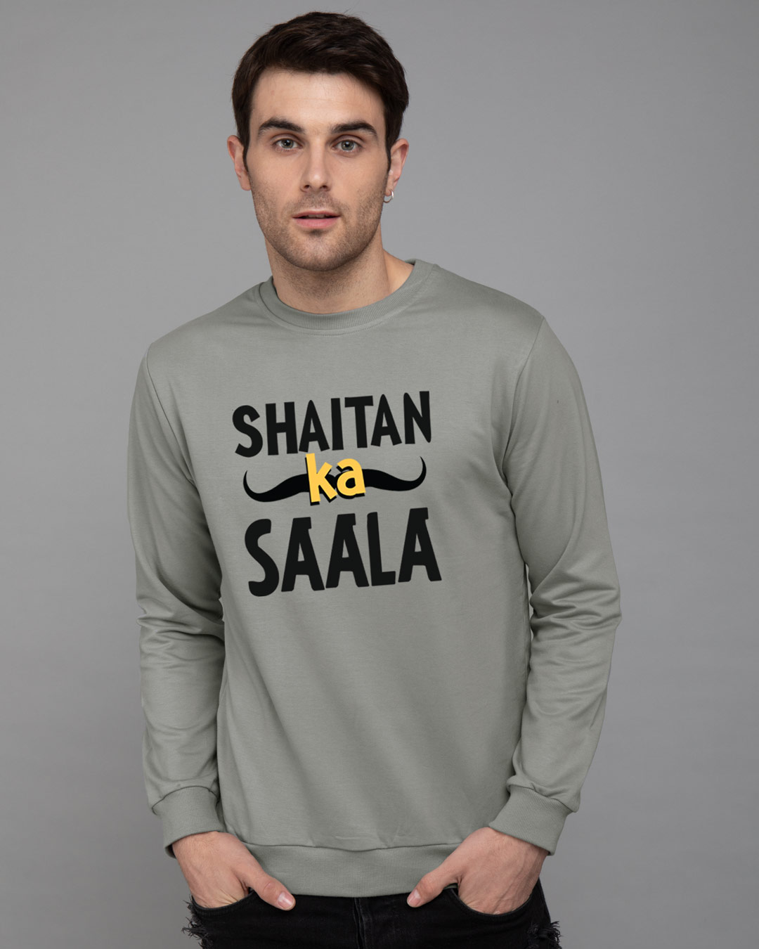 Buy Shaitan ka saala Printed Full Sleeve Sweater For Men Online India @ Bewakoof.com
