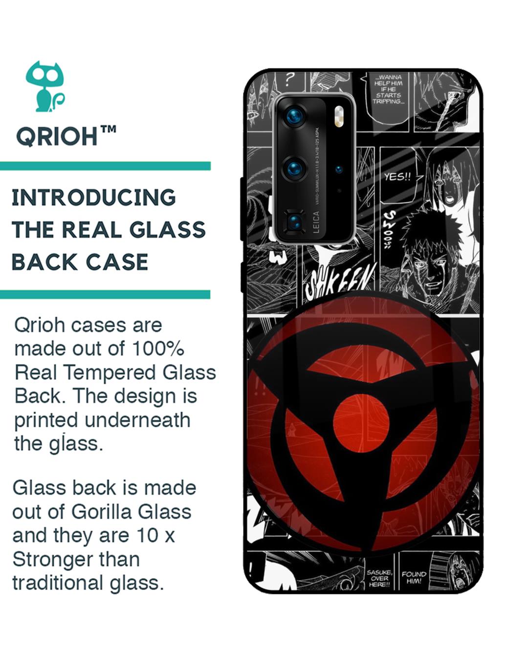 Shop Sharingan forPremium Glass Case for Huawei P40 Pro (Shock Proof, Scratch Resistant)-Back