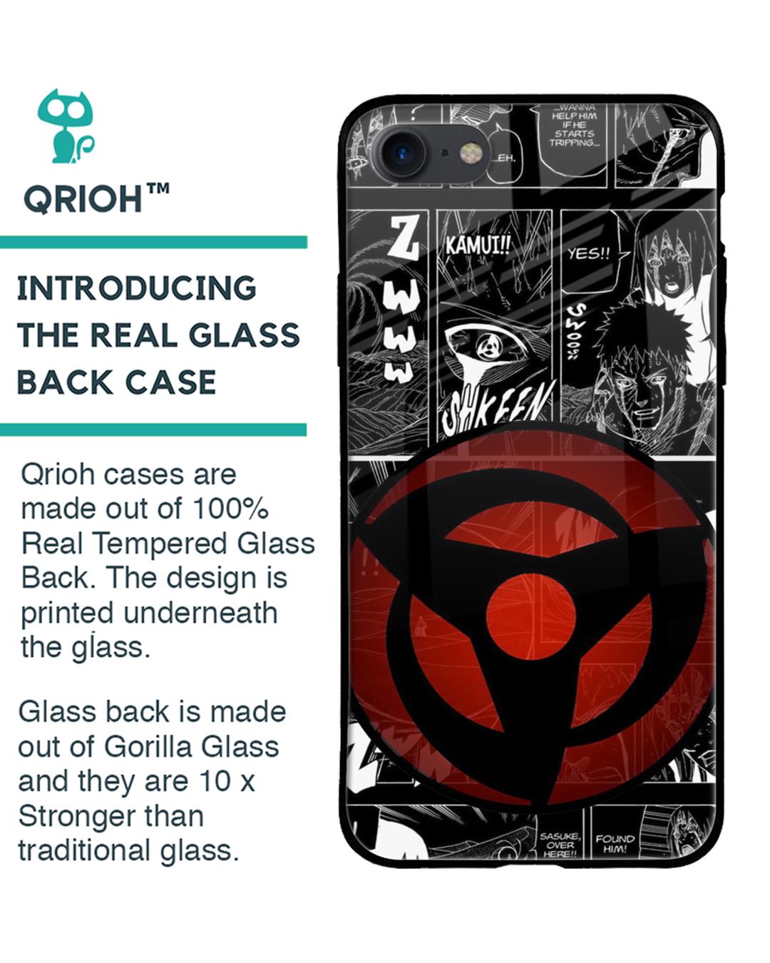 Shop Sharingan Premium Glass Case for Apple iPhone 7 (Shock Proof,Scratch Resistant)-Back